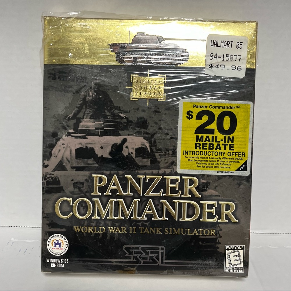 Panzer Commander WW2 Tank Simulator PC Computer Game Win 95 CD-ROM